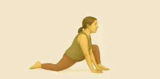 Yin Yoga – vrouw in rustige diepe houding voor het openen van heup en bekken