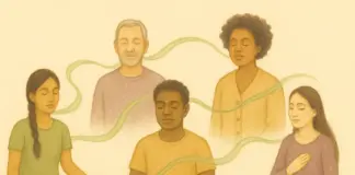 Illustratie van de bouwstenen van samādhi als vijf kwaliteiten op het meditatiepad