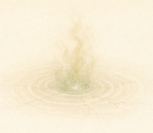 Innerlijke onrust afgebeeld als kringen waar rook uit komt